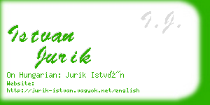 istvan jurik business card